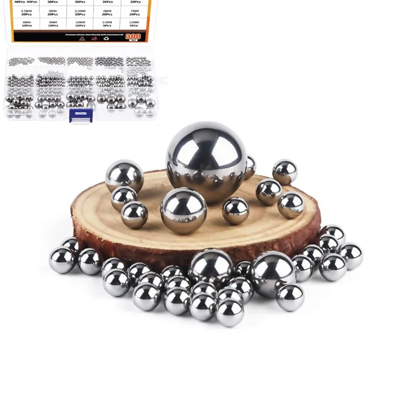 

330Pcs Metric Precision Steel Bearing Steel Ball Bearing 1/2/2.5/3/3.5/4/4.5/5/5.5/6/7/8/9/10/11/12mm Bearings Roller Beads Kit