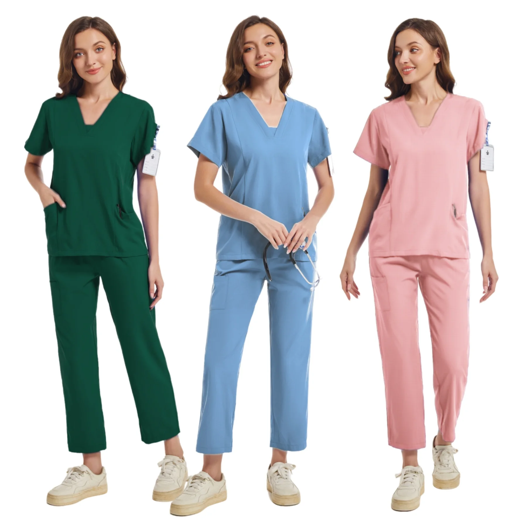 Comfortable Operating Clothes Medical Scrubs Joggers Medical Uniform Las Mujeres Spa Salon Uniform Work Clothes Hospital Blouse