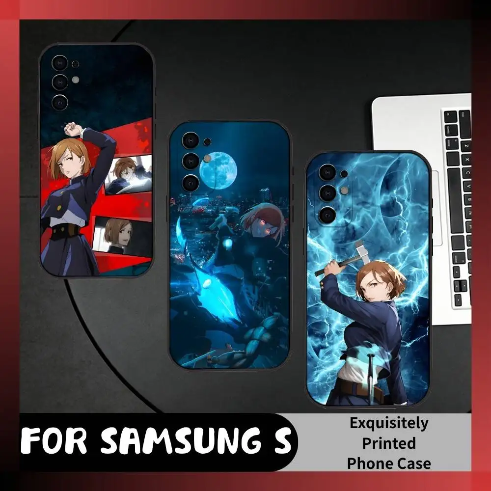 

N-Nobara Anime J-JK Printed Phone Case For Samsung S25,S24,S21,S22,S23,S20,Ultra,S26,Plus,Fe,Note,5G Black Cover