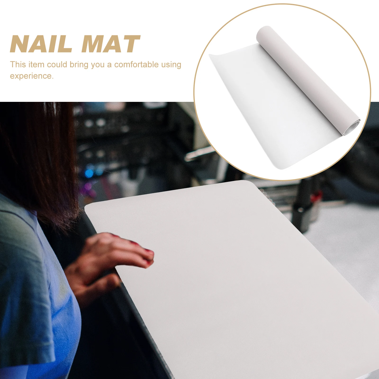 

Waterproof Nail Mat Thickened Desk Pad Protector Nail Table Desk Mat Hand Rest Cushion Large Mouse Pad