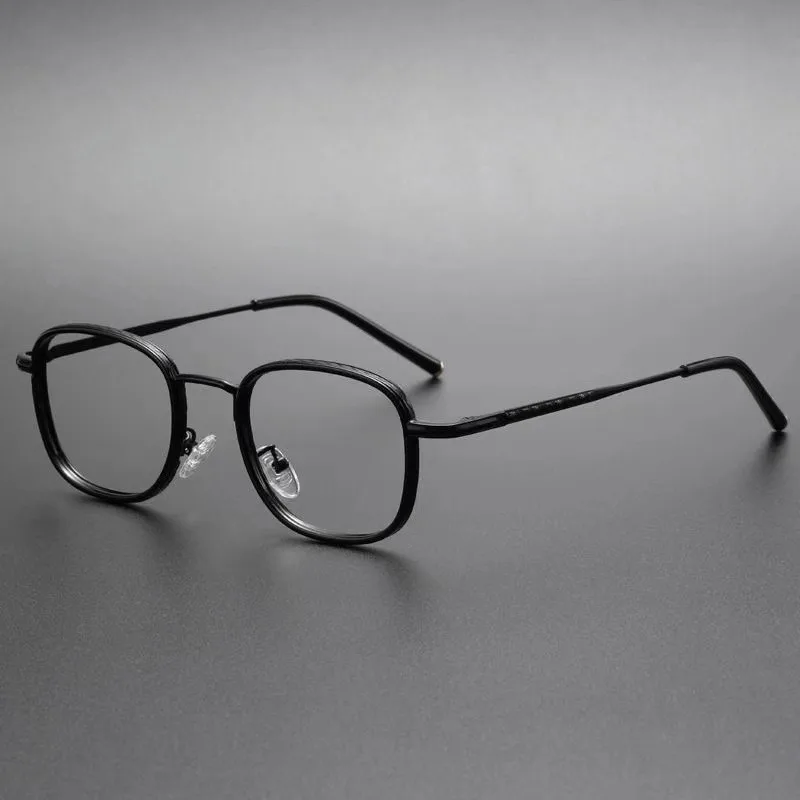 Retro Polygon Acetat-Metall-Brillengestell Anti-Blaulicht Korrektionsbrille Unisex
