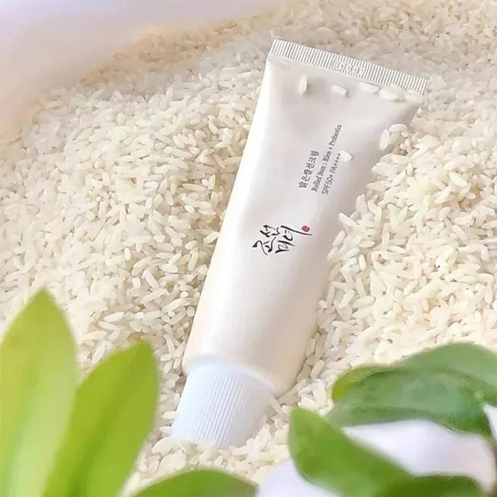 Rice Korea probiotik tabir surya bantuan matahari Spf 50 + perlindungan matahari tinggi Hydrating pelembap kulit matahari Losion Kontrol Minyak