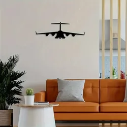 1pc Metal Transport Aircraft Wall Decoration, Scene Decoration, Suitable for Home Kitchen Indoor Iron Art, Wall decoration