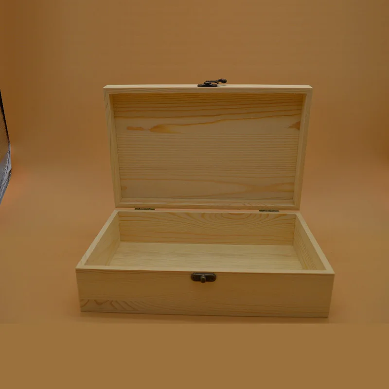 Rectangle Real Wood Box for Home Decoration, Simple Brief Support, Made for Order