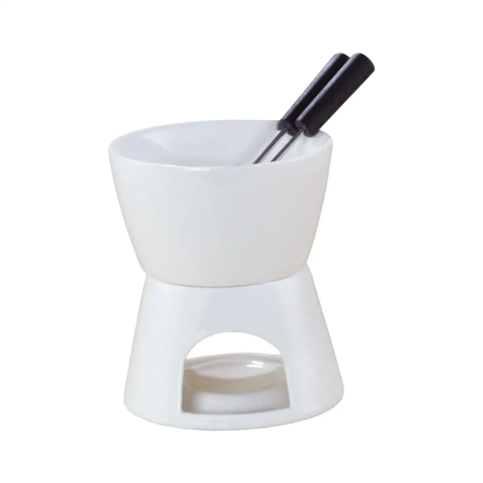 Chocolade Fondue Pot Thee Licht Porseleinen Smeltkroes Keramische Hete Pot Boter Warmer Voor Dessert Snack Party Verjaardag