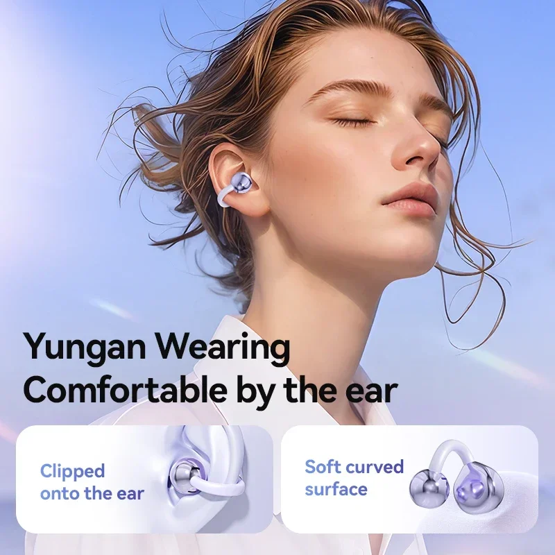 Xiaomi M79 Bone Conduction Earphones Bluetooth 5.4 Earbuds Clip on Ear Comfortable Waterproof Sport Digital Display Headsets