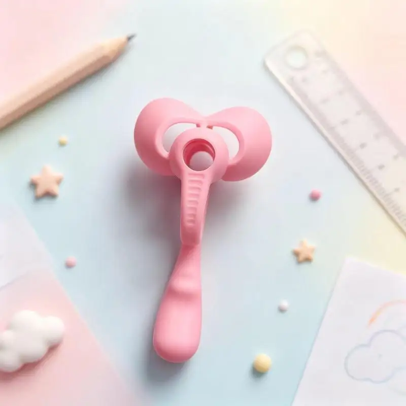 4 Pack Ergonomic Pen Grip Corrector Soft Rubber Hand Writing Posture Trainer Kids Handwriting Aid Correction Stationery Tool