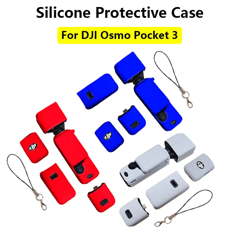 Para cámara DJI POCKET 3, todo Set, funda protectora de silicona, Protector de lente, funda antiarañazos para accesorios OSMO Pocket3