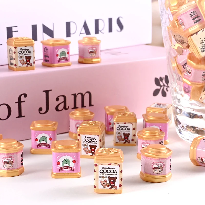 [JN] 5 STKS Mini Simulatie Snoeppot Keuken Voedsel Opslag Fles Meubels Speelgoed Voor Poppenhuis Decor