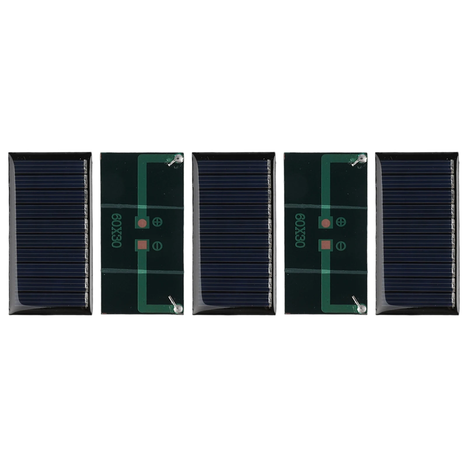 5 pack for Solar Panels for 3 7V Applications 30x60mm for Solar Glue Board Efficient Power Output of 0 25W for Various Uses