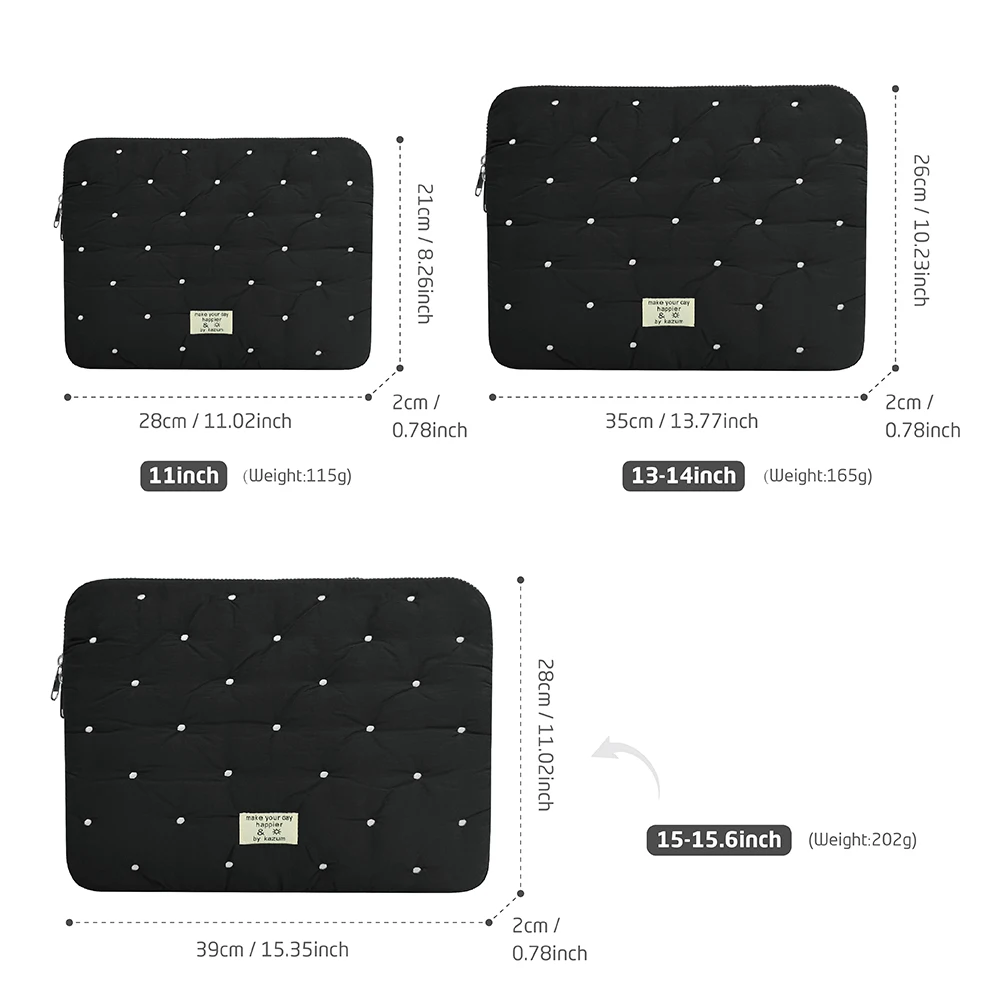 Laptop bag for macbook air 13 case 13-14 Inch puffy notebook pouch 15-16Inch Cute laptop sleeve 9-11 Inch Tablet Sleeve girl bag