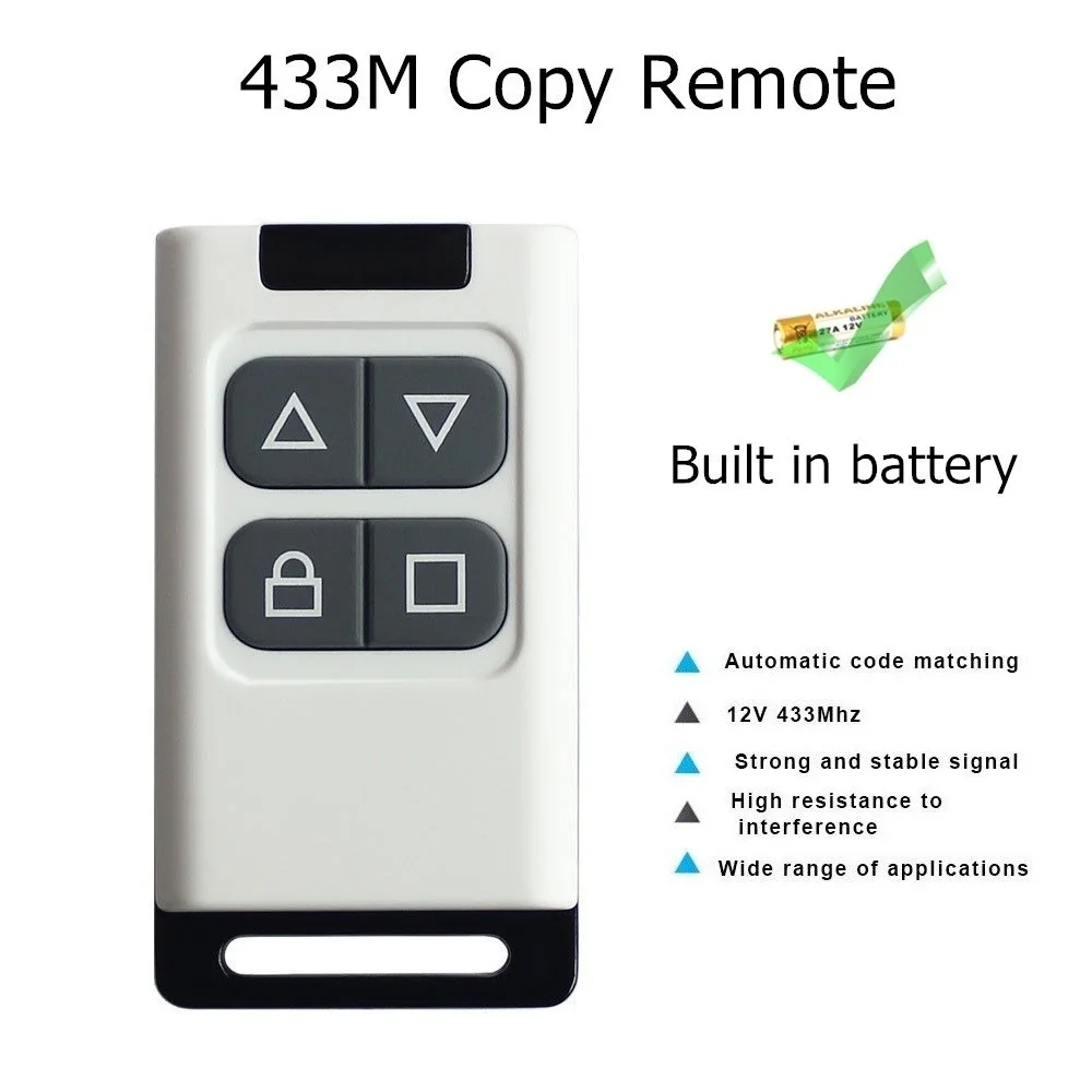 Shoumi Duplicator Key Remote Control 433.89M Copy Remote Controller 433M Universal Clone Code Rolling Code For Gate Garage Door