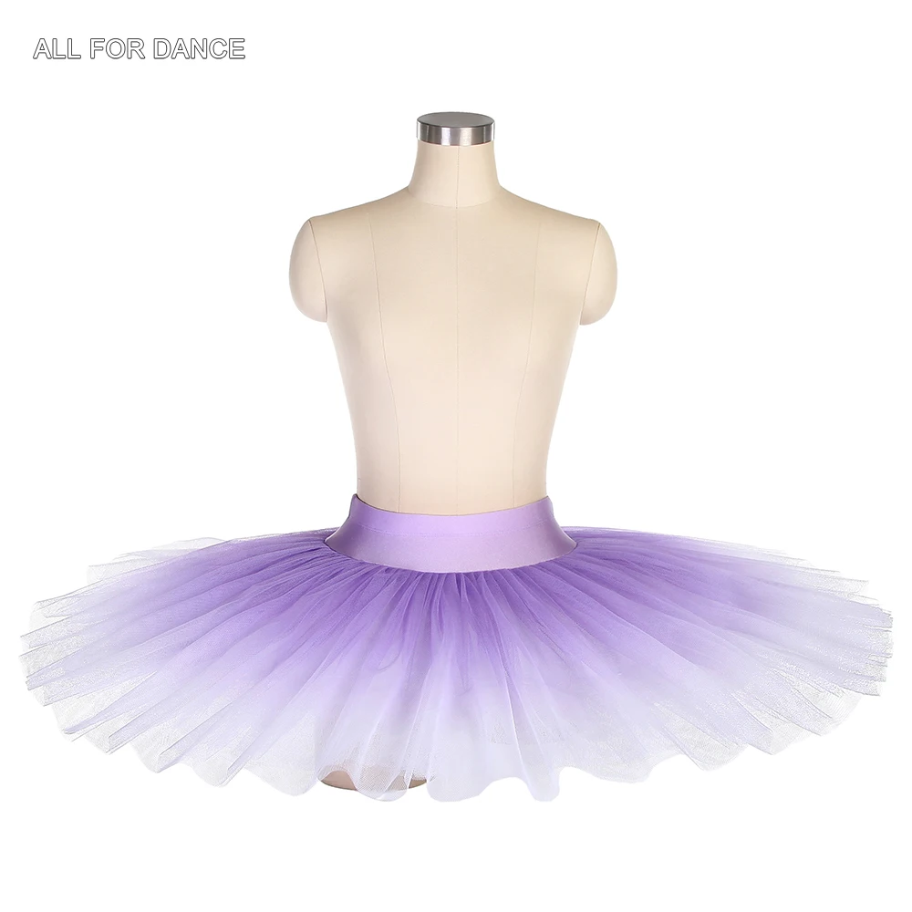 BLL498 Ombre Purple Ballet Dance Half Tutu Child & Adult 7 Layers of Stiff Tulle Dance Tutu Skirt Ballerina Dance Show Costumes