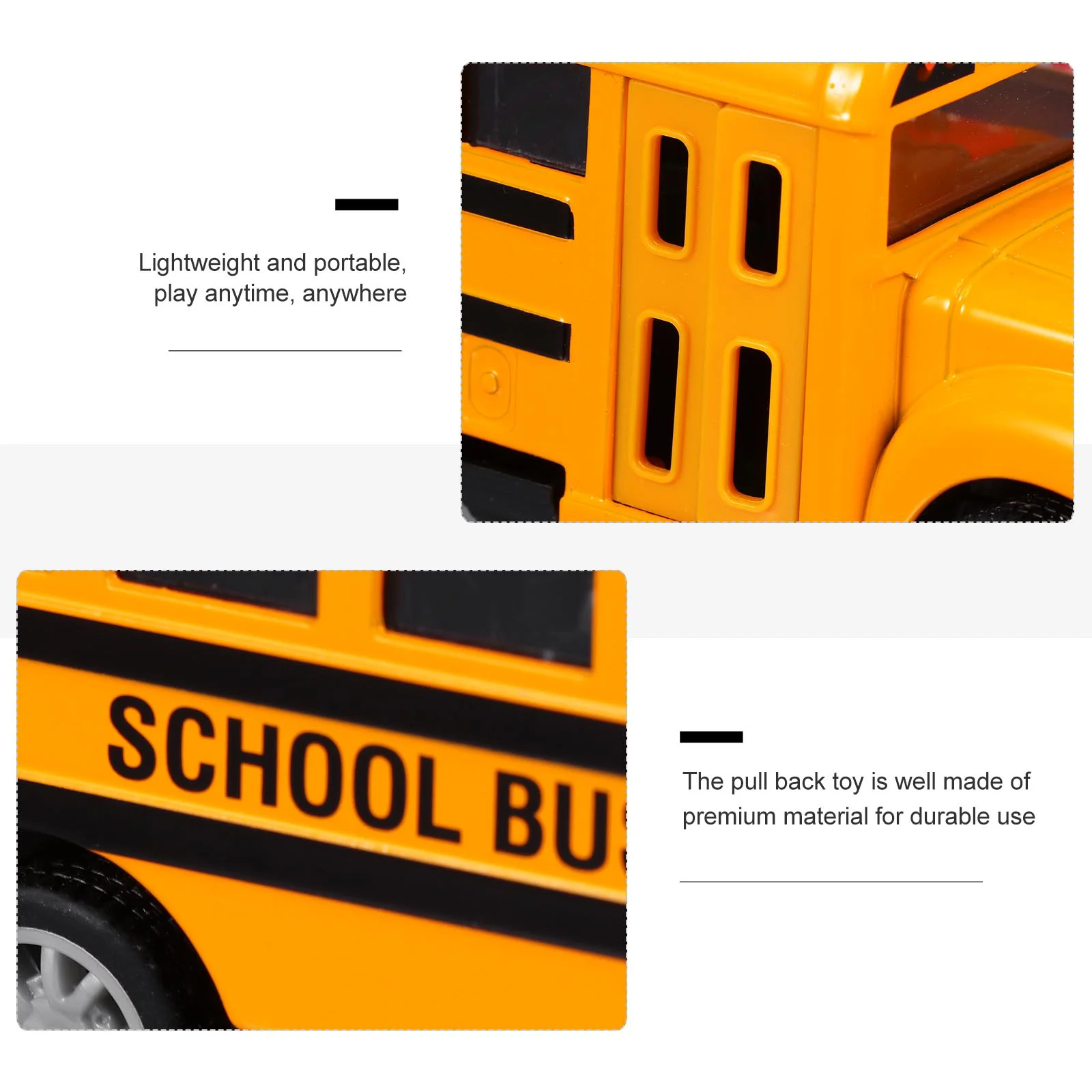 School Bus Toy Car Auto Mini Toys Babies Autobus Infant Cars for Kids Alloy Double Layer