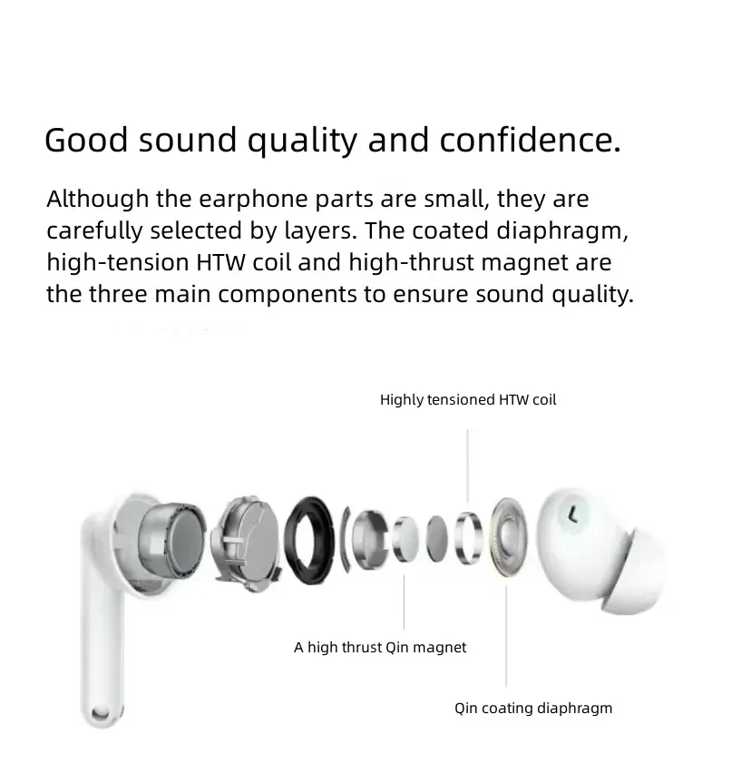 OPPO Enco R Pro true wireless Bluetooth headset Reno9 active noise reduction Bluetooth 5.2 In-ear headset low delay IP54.