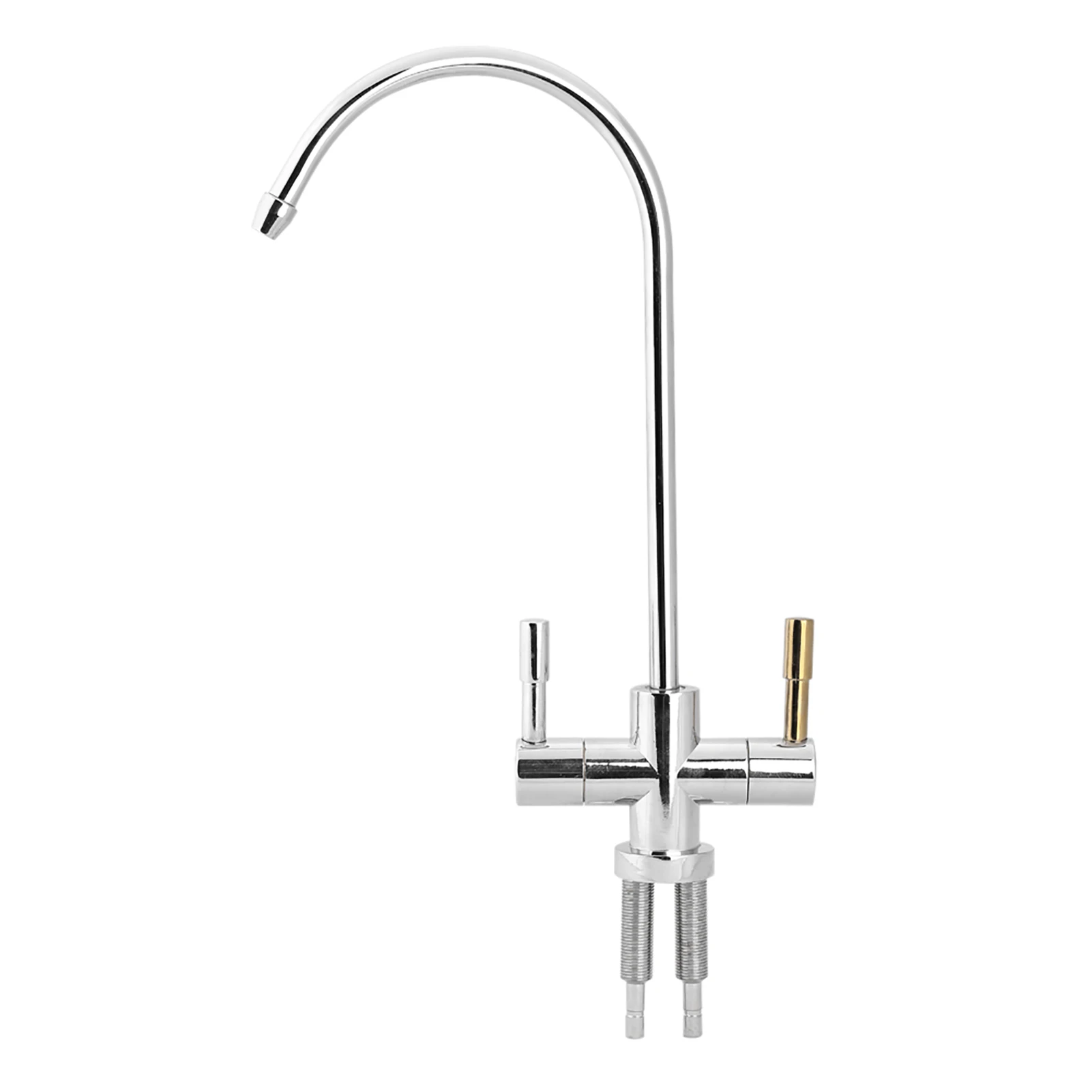Dubbele Gaten Kraan Tap 1/4 ''Dubbele Gaten Wastafel Kraan Tap Chroom Omgekeerde Osmose RO Drinkwater Filter Drinkwater filter