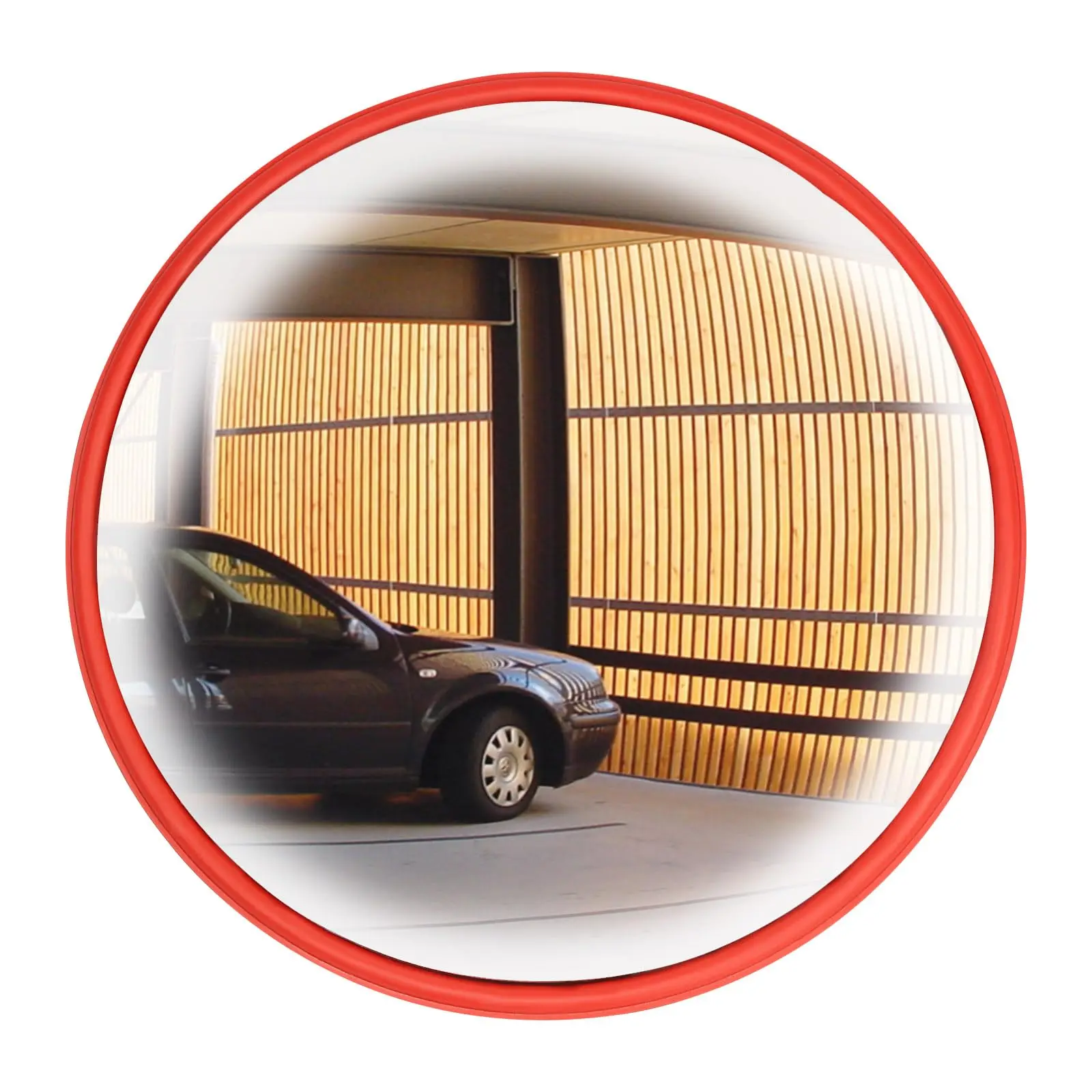 مرآة مرور مرآة محدبة بقدرة 18 بوصة، مرآة أمان مثبتة على عمود دائري، مرايا أمان لمرآة الممر (أفضل للداخل