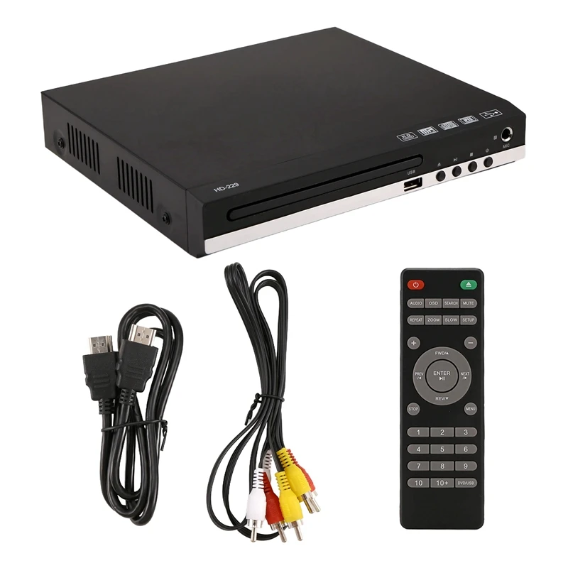 

HD 1080P CD/EVD/VCD DVD Player Outputs Home Digital Media Player With USB And Microphone Ports