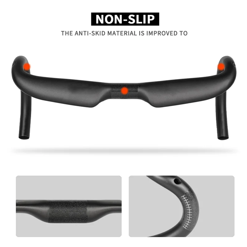 

AEE3-Carbon Road Bike Handlebars Road Carbon Handlebar Ultra Light Gravel Road Bike Handlebar For Carbon Bike