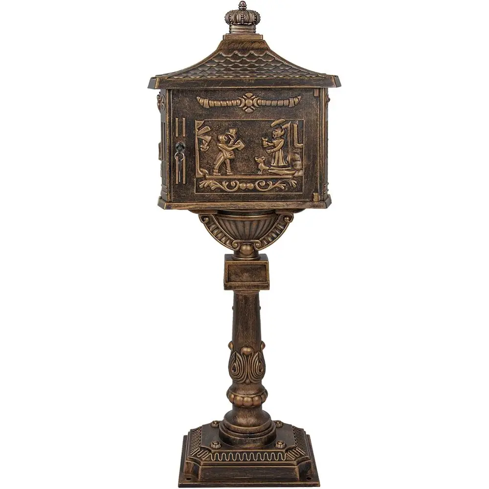 

Прочный почтовый ящик из бронзового чугуна с защитным основанием для почтовых отправлений