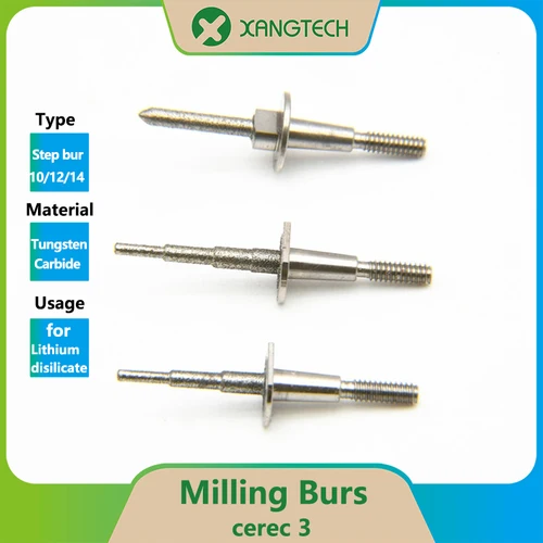 Imagen 1 del producto XANGTECH-Cerec Dental 3 fresas de fresado compacto, herramientas húmedas de cerámica de vidrio para sistema Sirona