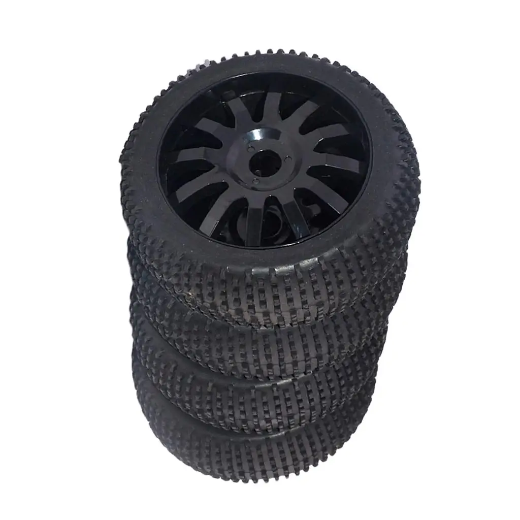 1/8 Rubber Tires & Wheel Rim 17mm Hex Fits HSP HPI RC Car Accessories