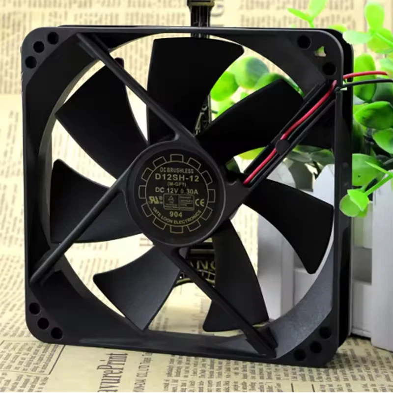 New  D12SH-12 12V 0.3A 12025 12cm silent chassis power cooling fan