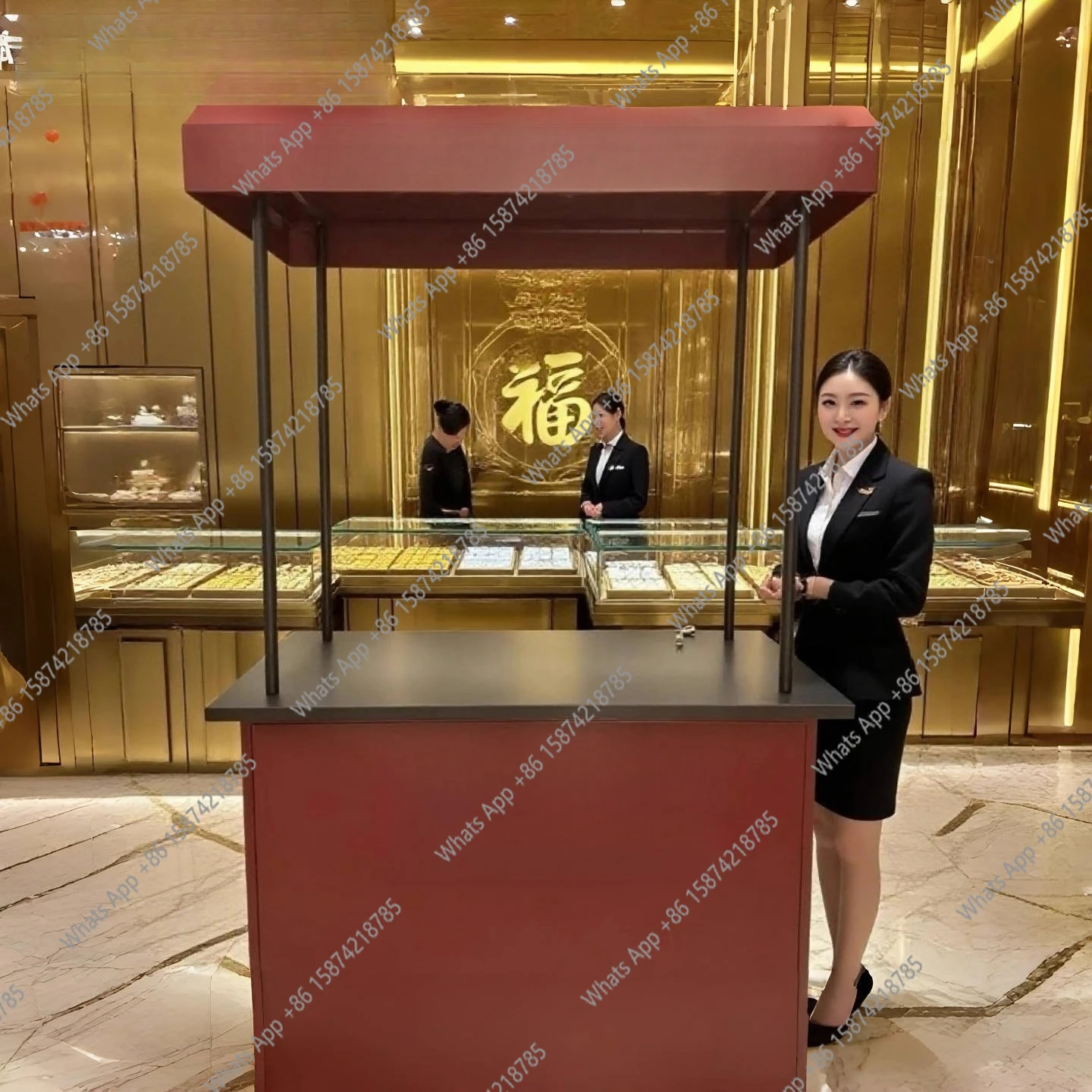 XS Card Sign-in Float Jewelry Store Stall Trolley, Mobile Bank Promotional Desk