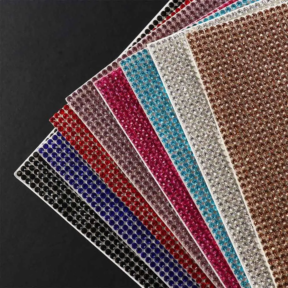 DIY Bling Bling Glitter Crystal Rhinestones Sticker Car Decoration Sticker Gift Decoration Gem Stickers