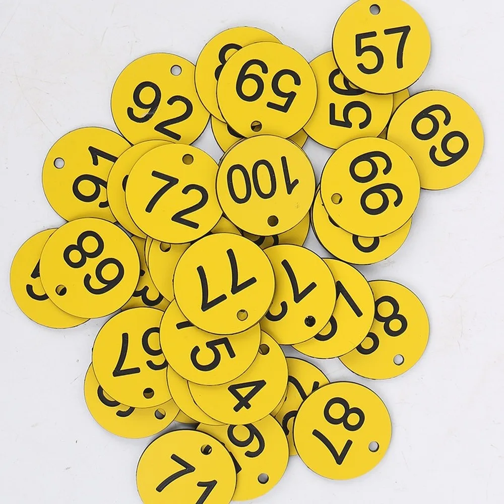 

50Pcs 1-50 Numbered Sign Labels Beehive Tags Bee Box Mark Beekeeping Supply Garden Tool Set Number Plate for Sauna Restaurant