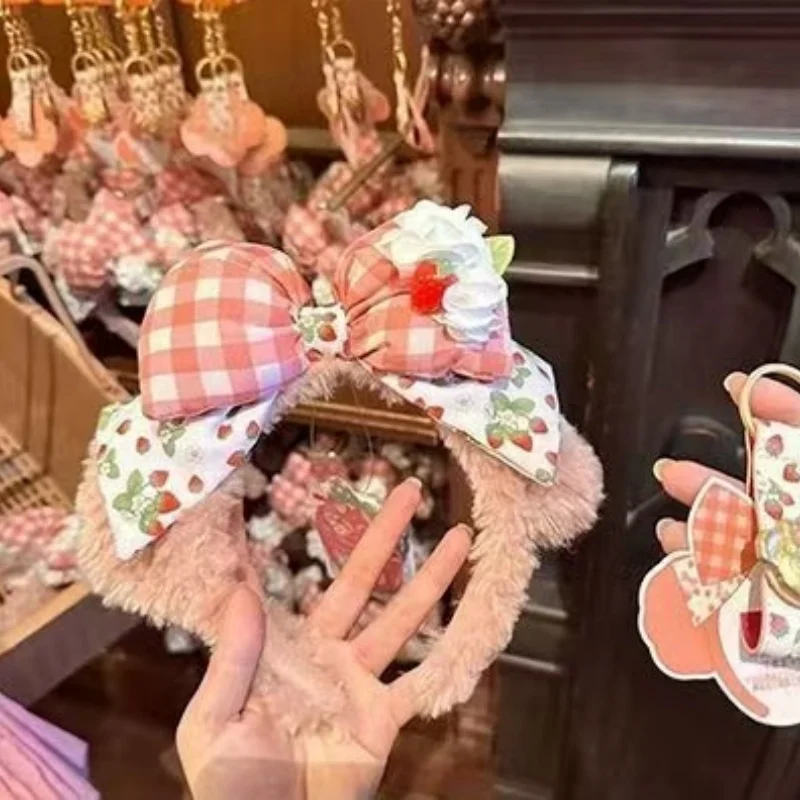 Disney Bear Duffy Cute Cartoon Plush Birthday Hat Headband Navy Hat Hair Clip Girl Photo Accessories Christmas Halloween Gift