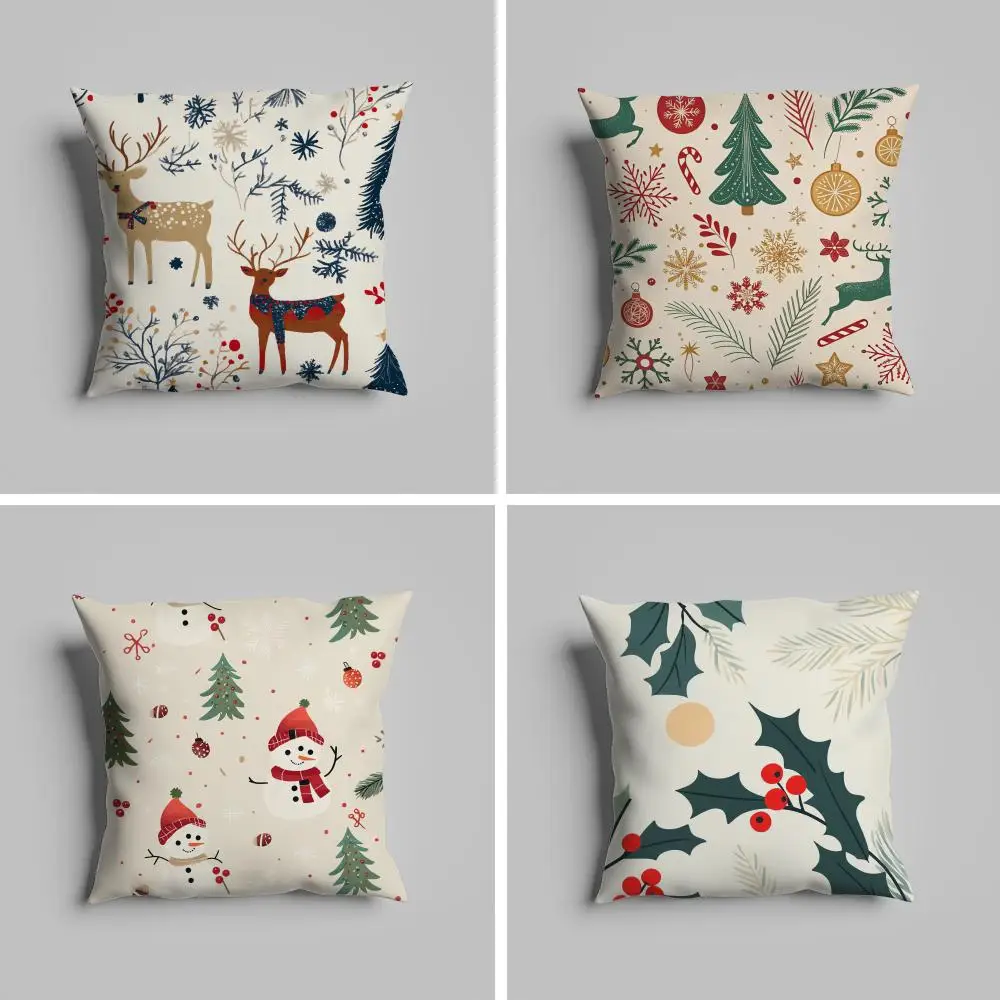 

Christmas Pattern Design Pillow Case luxurious home office, sofa decorative Multi sized car seat cushions, pillowcases