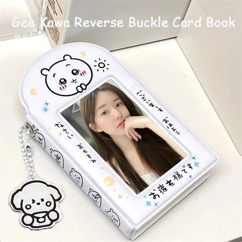 3 Inch Photocard Holder Printing Hollow Photo Album Pockets Card Binder Idol Pictures Storage Case Collect Book