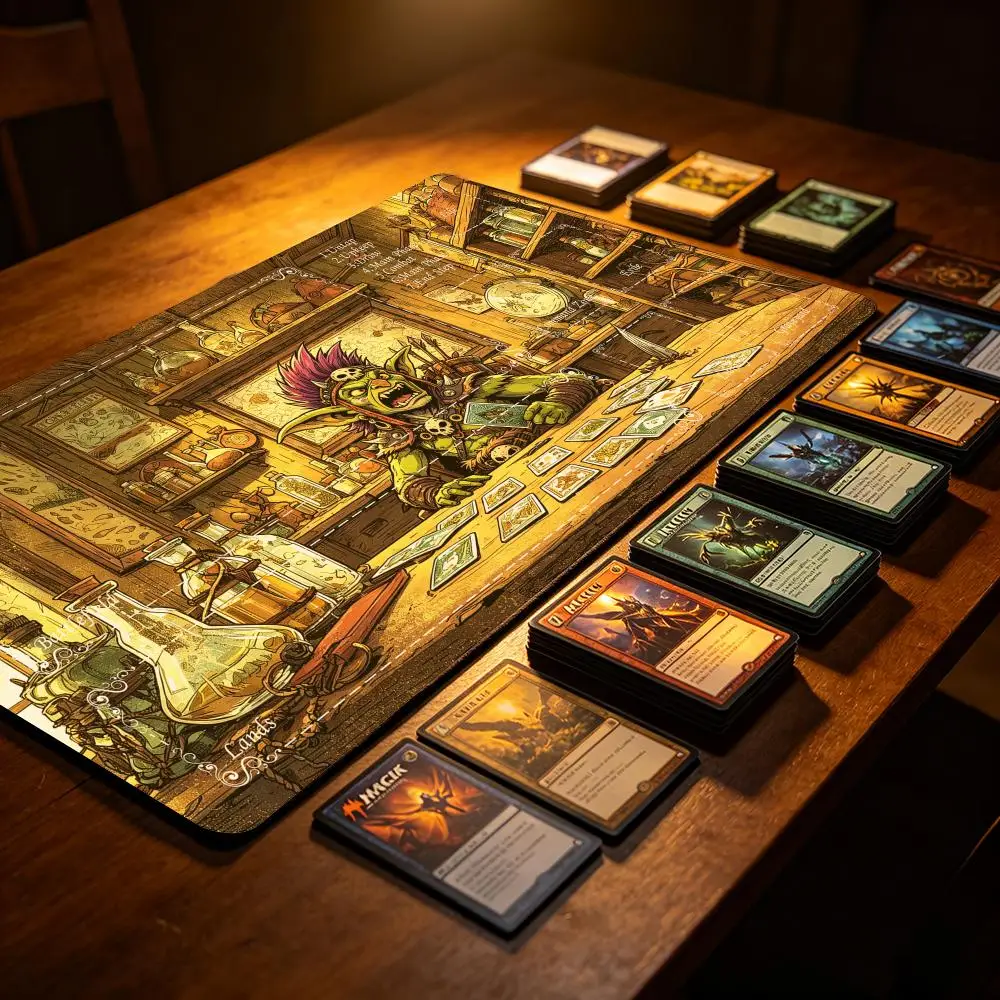 Divination Goblin Card Playmat with Magic Zones Game Mats Tabletop rug TCG Card Battles Commander Duel deskmat Beginner