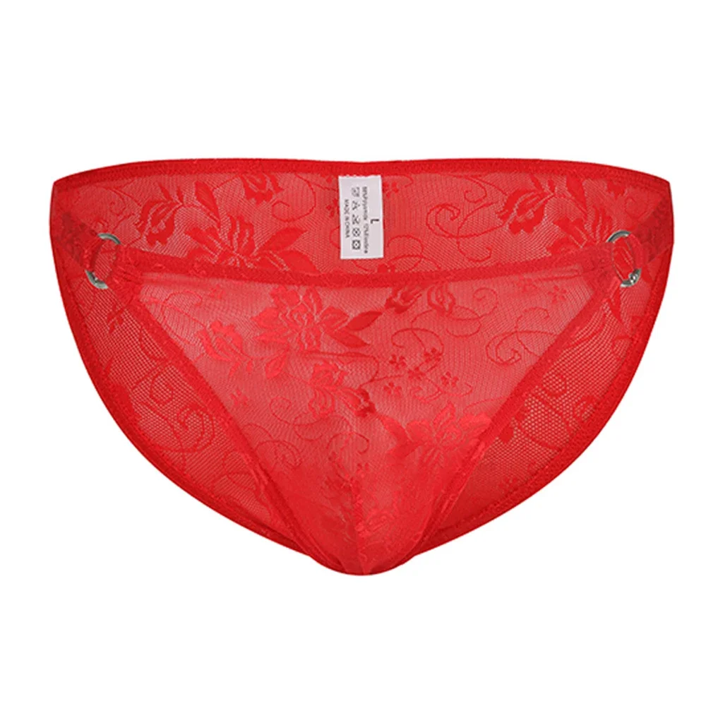 

Underpants Knickers Nylon Pantys Knicker Panties Briefs Men Brief Nylon Low Rise Lace Underwear With Ring Pouch For Men