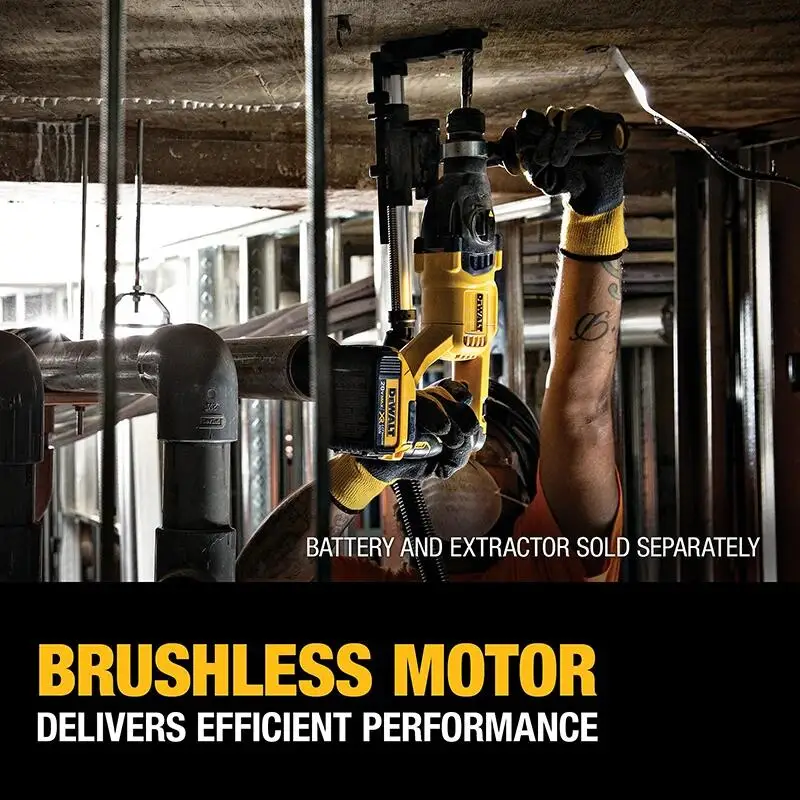 DEWALT DCH133 20V Brushless 1” D-Handle Rotary Hammer Drill Variable Speed Rechargeable Drill Battery Charger Set Power Tool