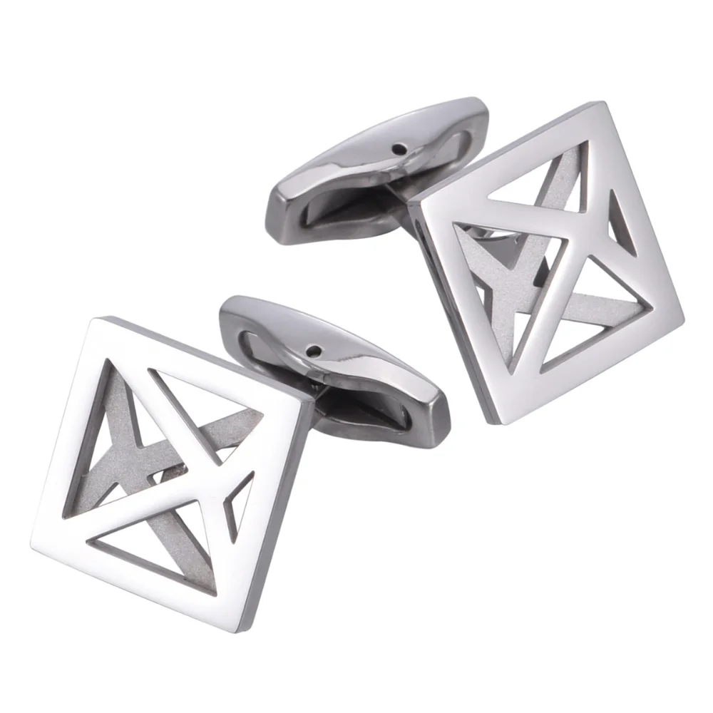 Geometric Hollow-out Minimalist Cufflinks Men's Business Suit Cufflinks Men's Banquet Dress with And Matching Accessories