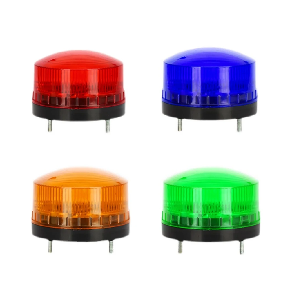 LTE-5061 Mini Safety Strobe Warning Light: 12V/24V/110V/220V LED Flash – Bracket Included (with sound.)