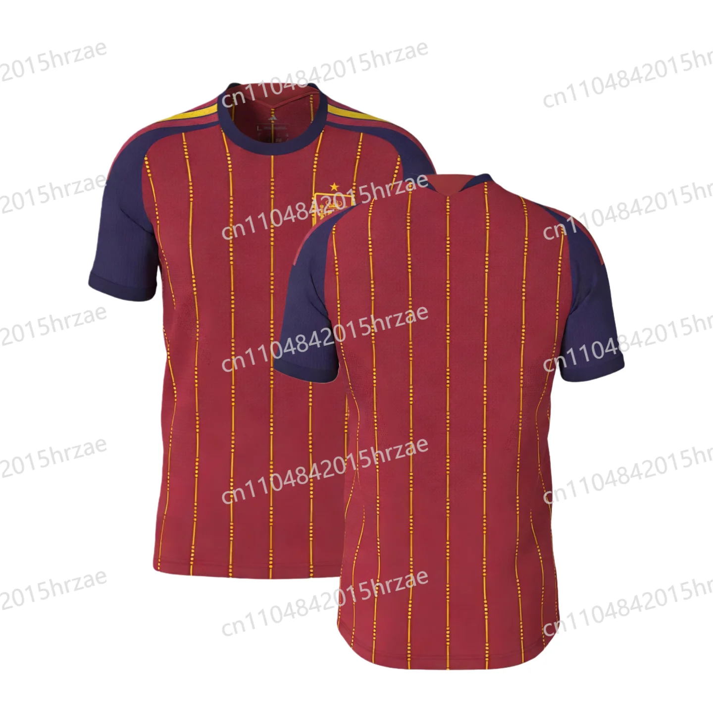 أحدث التصاميم اسبانيا نمط فريد الكبار الأطفال عارضة الرياضة تي شيرت كرة القدم جيرسي تنفس قصيرة الأكمام نادي كرة القدم