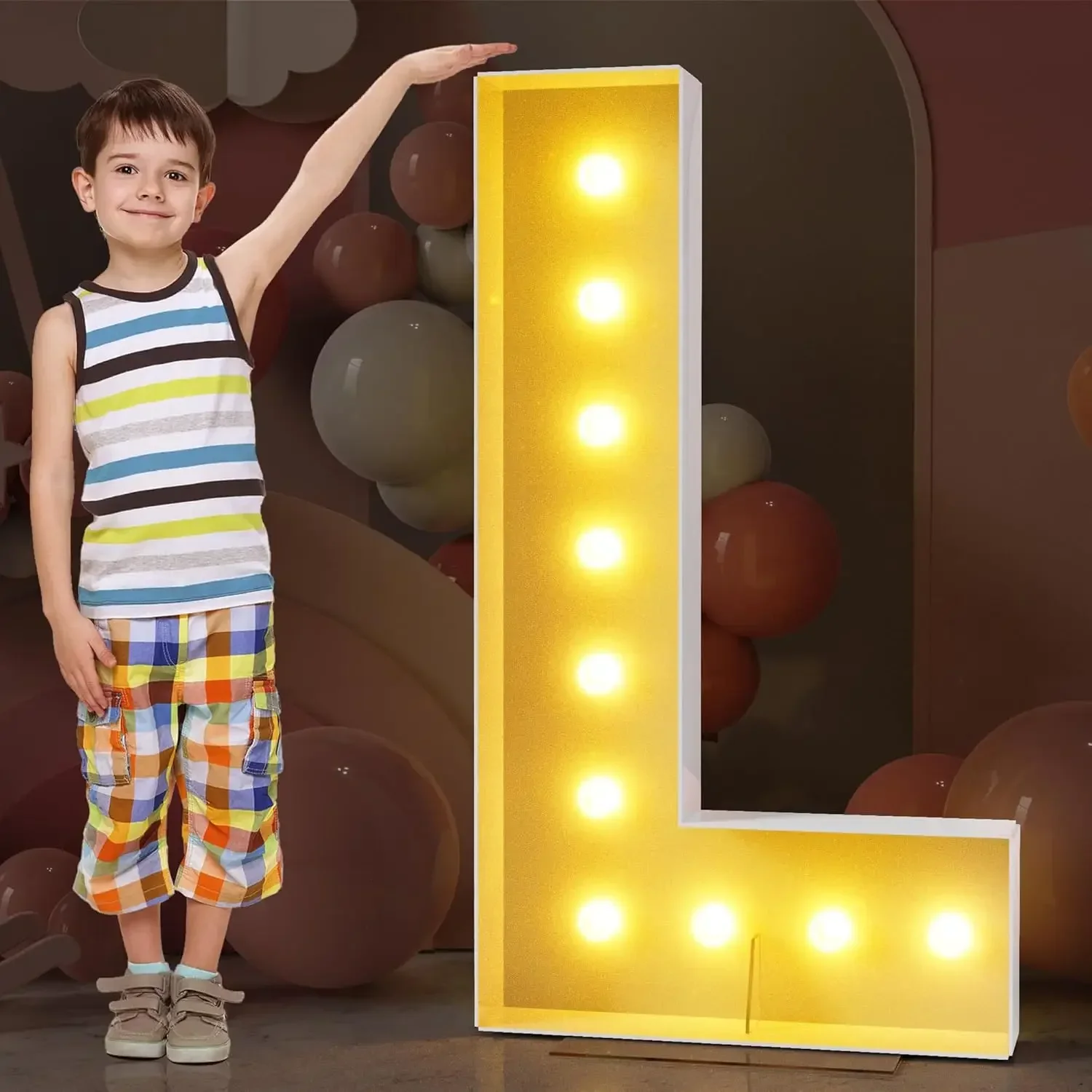 120CM DIY Marquee Letters Marquee Warme Lichtgevende Letters Grote Mozaïek Schuimplaat Letters XMAS LOVE BABY PROM Feestdecoratie