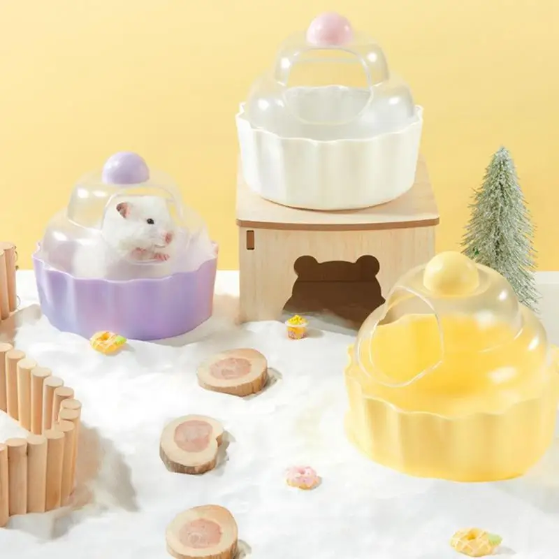 Hamster Bathroom Cake Shaped Chinchilla Sauna Room Bathing Small Pet Chinchillas Guinea Pig Toilet Small Animal Accessories