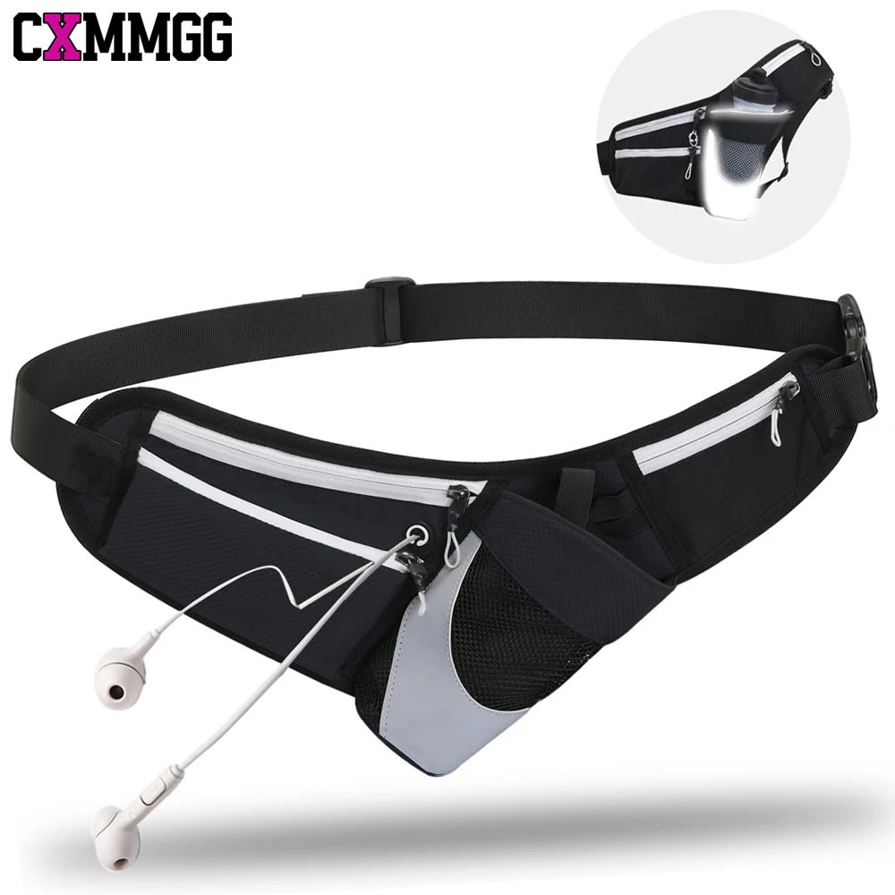 

1PCS Fanny Pack with Water Bottle Holder - Adjustable Hydration Running Belt for Men & Women,Reflective Waist Bag for Running