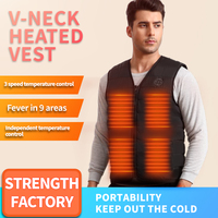 9 Areas Winter Warm Heated Vest Men Women Motorcycle Heated Jacket USB Electric Smart Heating Vest For Skiing Fishing Outdoor