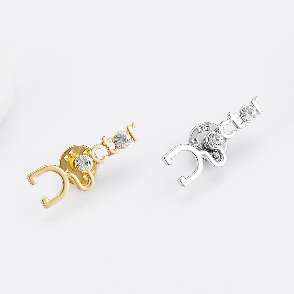 Hanreshe Medical Signature Brooch Pins Pharmacist Psychologist Badge Medal Jewelry Accessories for Doctor Nurse Collectibles