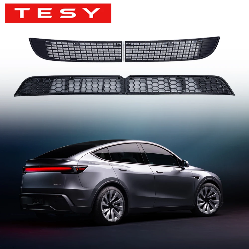 TESY Para Tesla Model Y L YL / Y Launch Juniper Grelha de Ventilação Interna Inferior do Para-choque Rede Anti-insetos Entrada de Ar Capa Anti-poeira