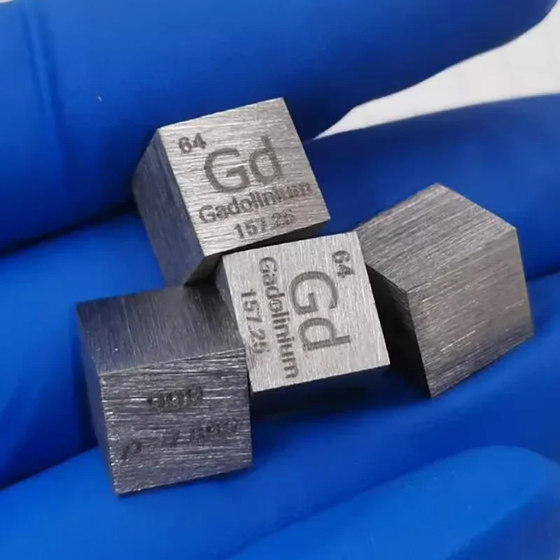 Gadolinium Cube Gd Element Cube Metal Collector 10mm