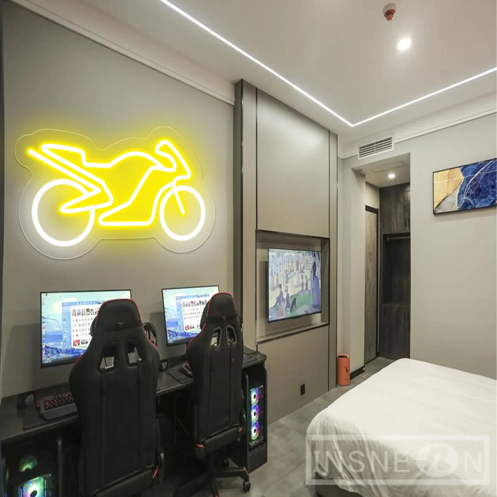 Enseignes néon LED pour moto, - Gaming Accessories Wall avis et prix