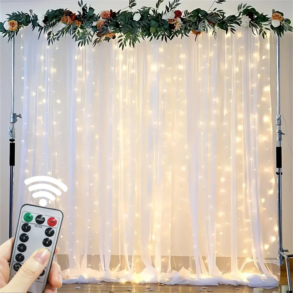 

8 режимов светодиодные праздничные USB занавески гирлянды Рождественский сказочный свет вечерние украшения на день рождения гирлянда свадебный домашний декор 3 м 6 м