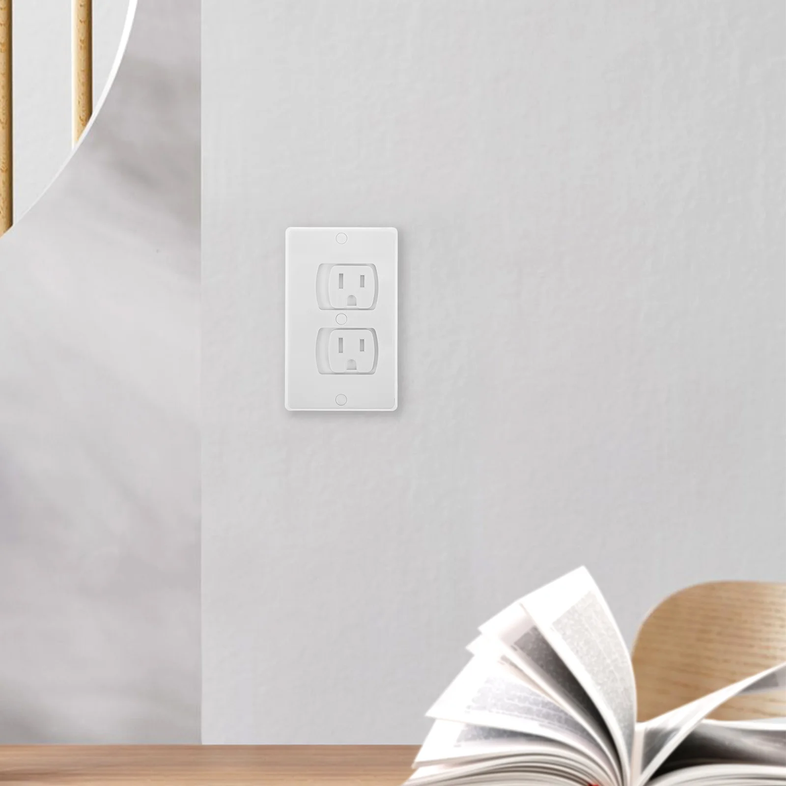 6Pcs Baby Safety Outlet Covers Self-Closing Wall Socket Plugs Childproof Electric Outlet Protection Spring Rebound Design