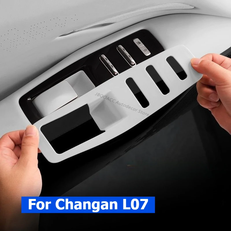 

For Deepal L07 Car Door Window Handle Cover Armrest Switch Driver Side Control Panel Silicone Button Pad Protector Accessories